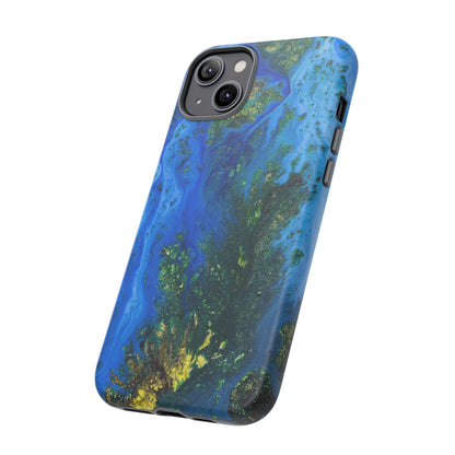 Blue Globe Ink Art iPhone Case (Protective) Phone Case