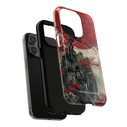 Zen Serenity in Red Harmony iPhone 15 | Tough+ Phone Case