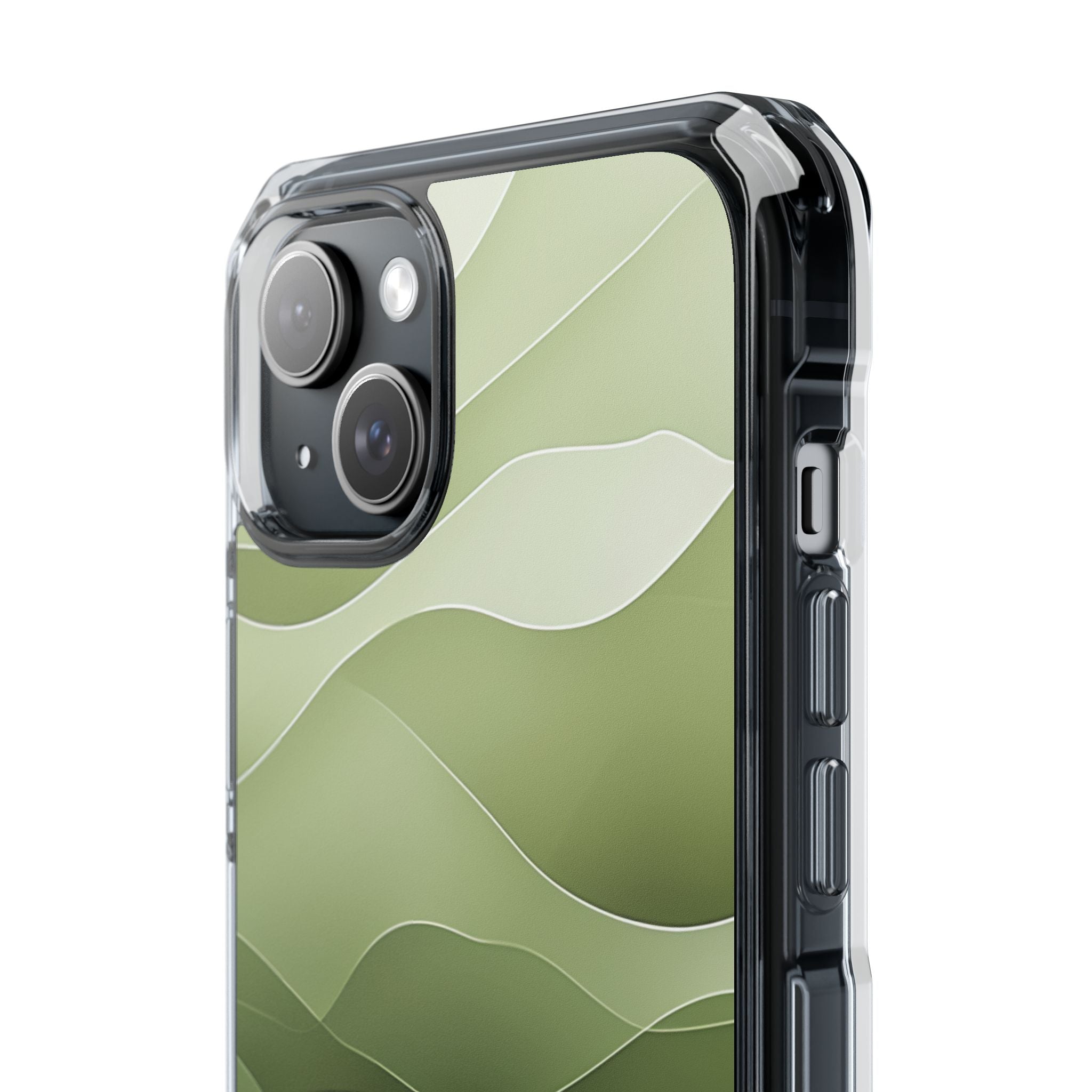 Gradient Emerald Drift iPhone 15 - Clear Impact Phone Case