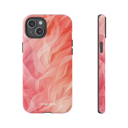 Peach Wave Drift iPhone 15 Plus Case - Tough
