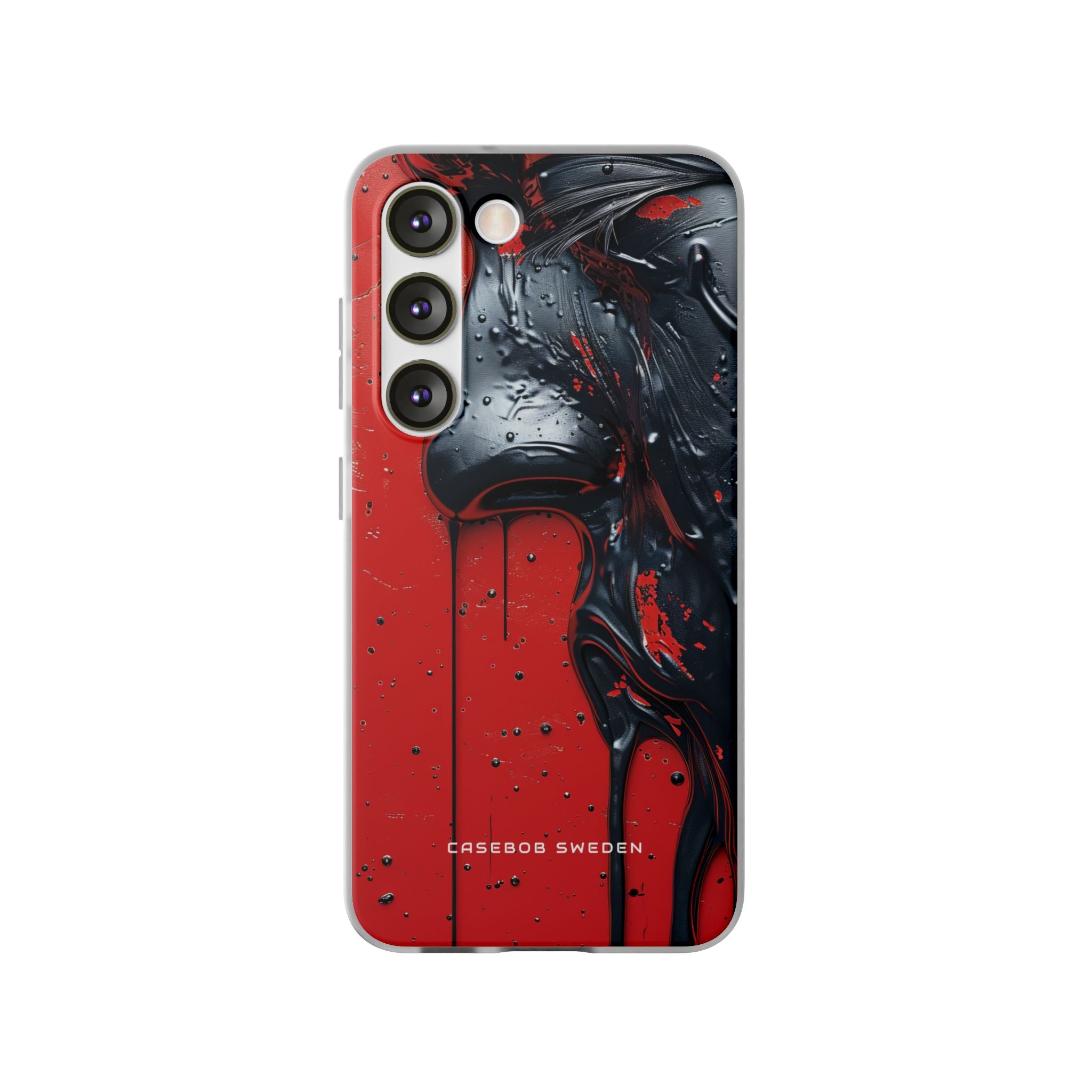 Textured Crimson Bloom Samsung S23 - Flexi Phone Case