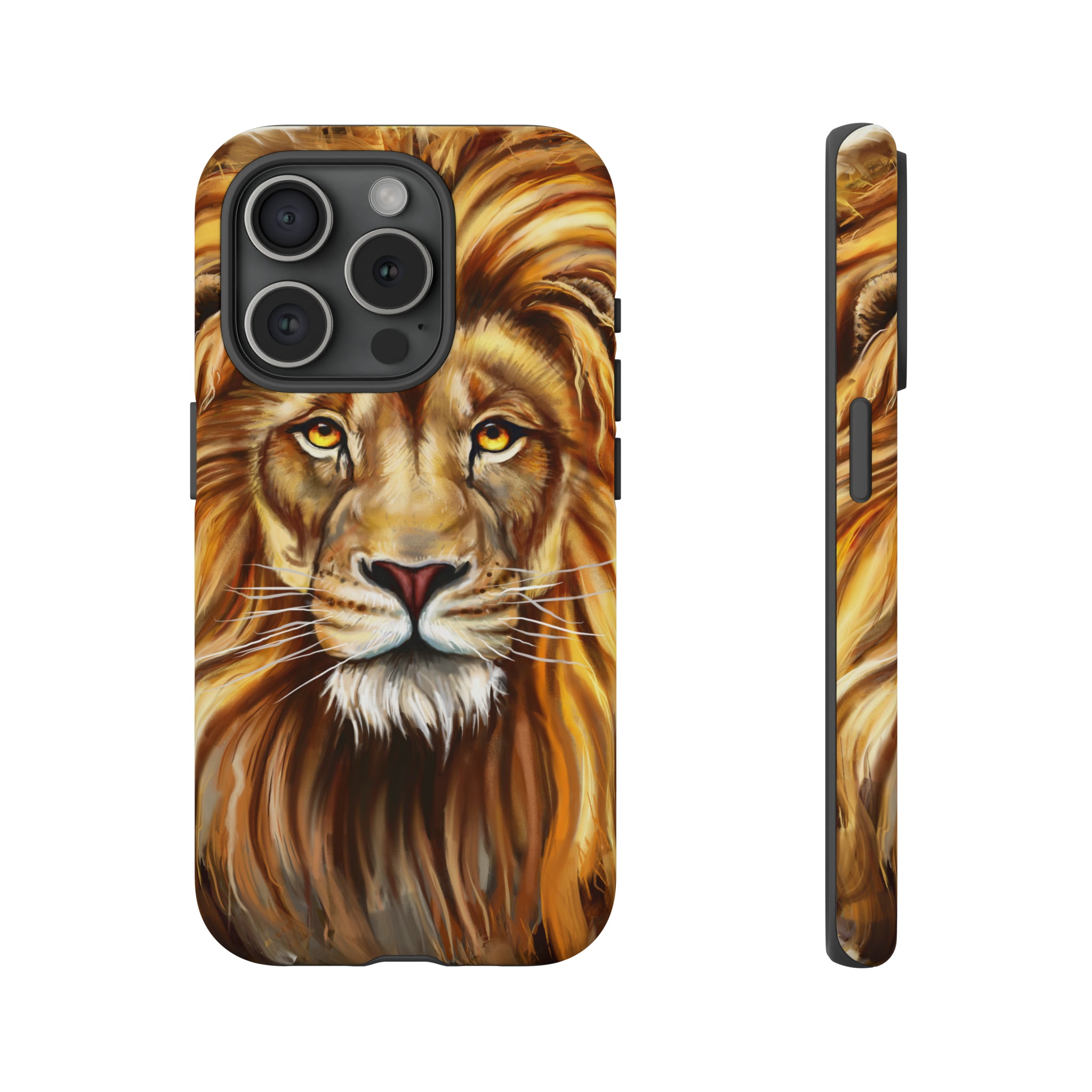 Lion head Digital Painting - Protective Phone Case