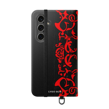 Crimson Swirl - Samsung S24 Plus Case - Wallet