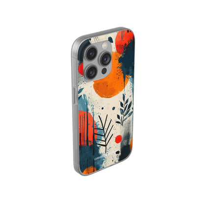 Orange Blue Splash - Flexi iPhone 14 Phone Case