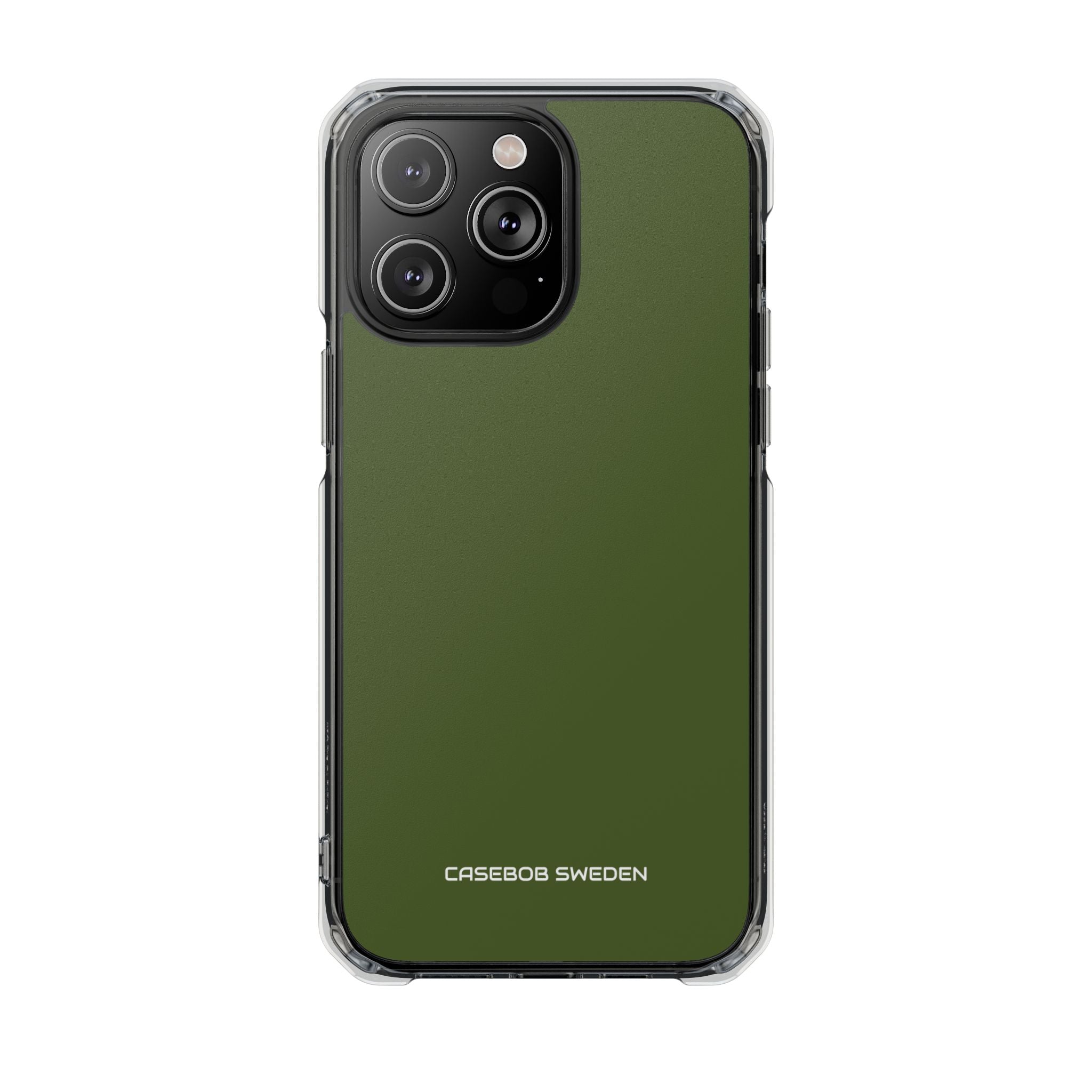 Dark Moss Green | Phone Case for iPhone (Clear Impact Case - Magnetic)