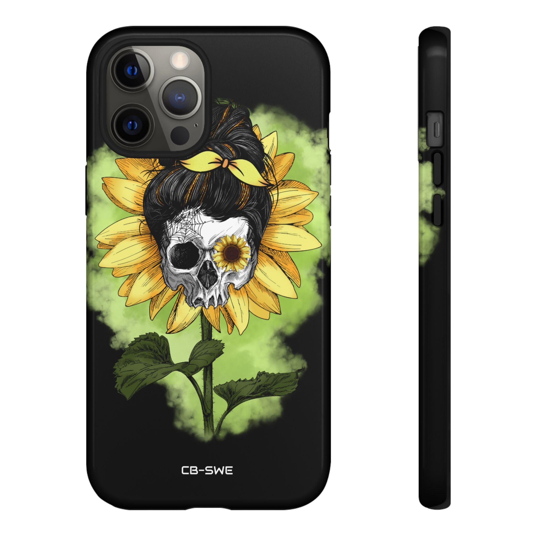 Sunflower Skull Fusion - iPhone Case
