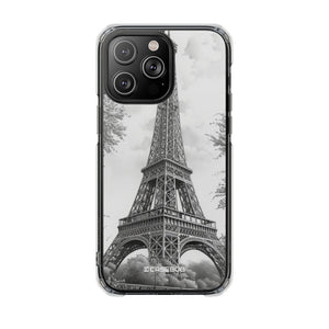 Parisian Monochrome Majesty - Phone Case for iPhone (Clear Impact - Magnetic)