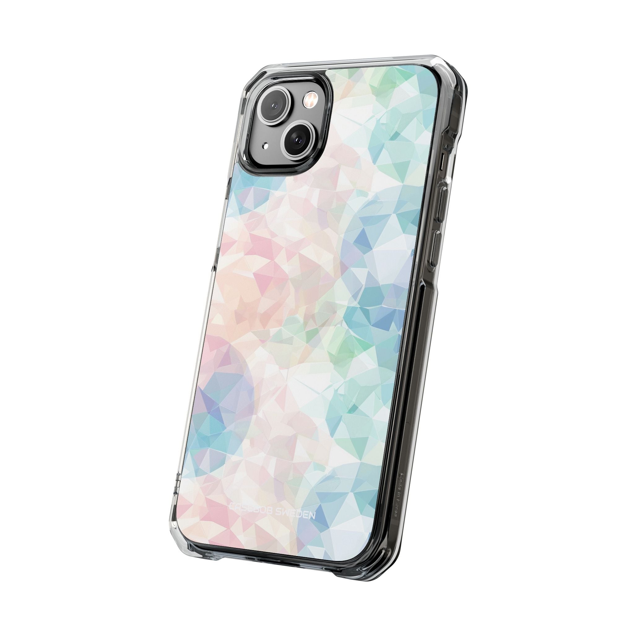 Pastel Geometry Background - Clear Impact iPhone 14 Phone Case