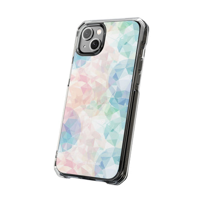 Pastel Geometry Background - Clear Impact iPhone 14 Phone Case