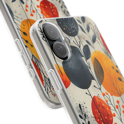 Modern Autumn Leaf Pattern - Flexi iPhone 16 Phone Case