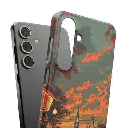 Mid-Century Nostalgia Streetscape Samsung S24 - Slim Phone Case