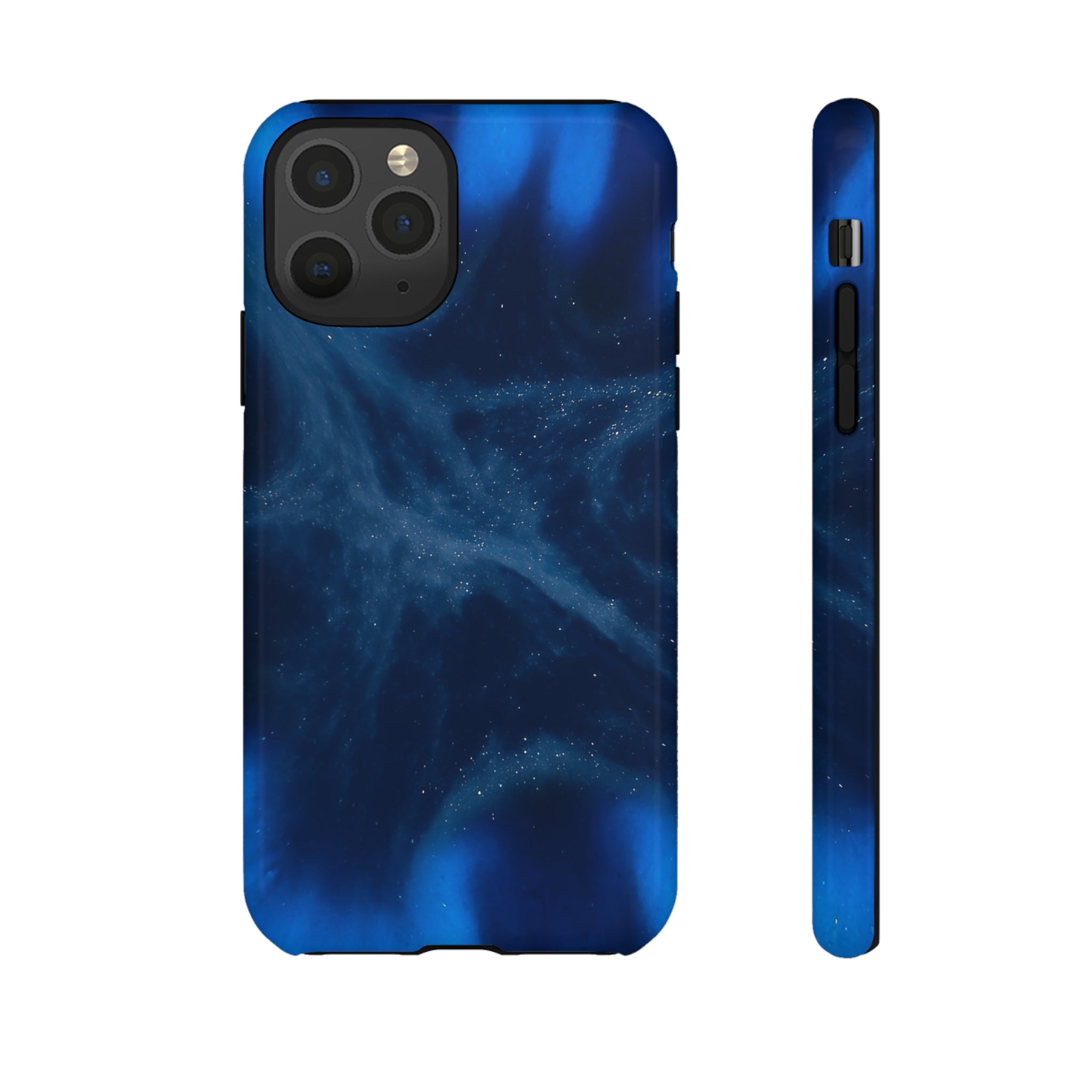 Blue Space Ink Art iPhone Case (Protective) iPhone 11 Pro Glossy Phone Case