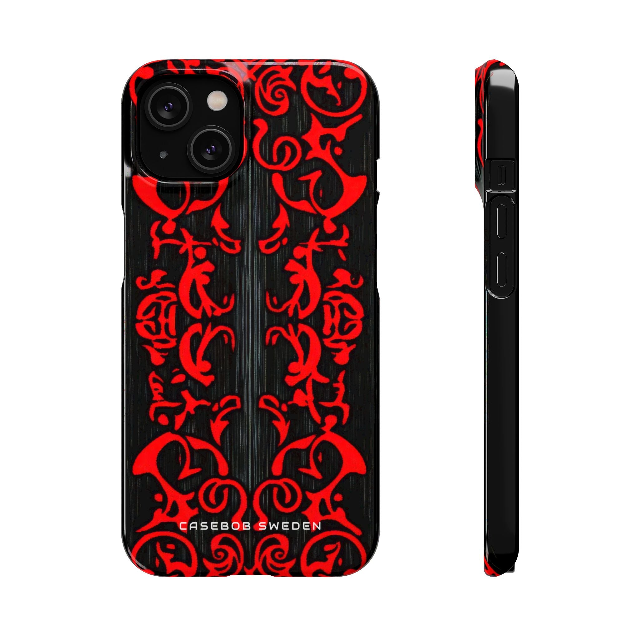 Gothic Crimson Symmetry iPhone 14 - Slim Phone Case