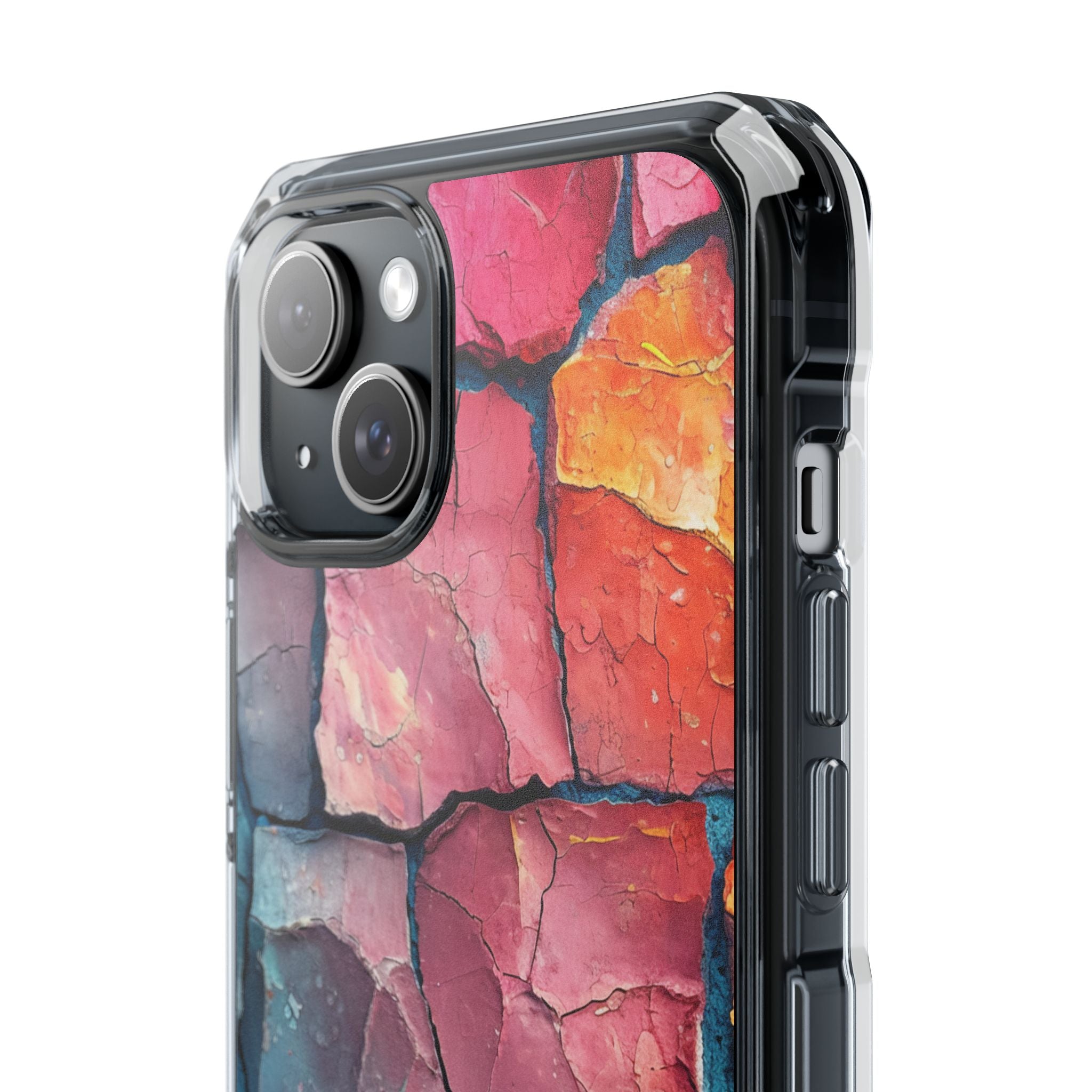 Cracked Earth Mosaic - Clear Impact iPhone 15 Phone Case