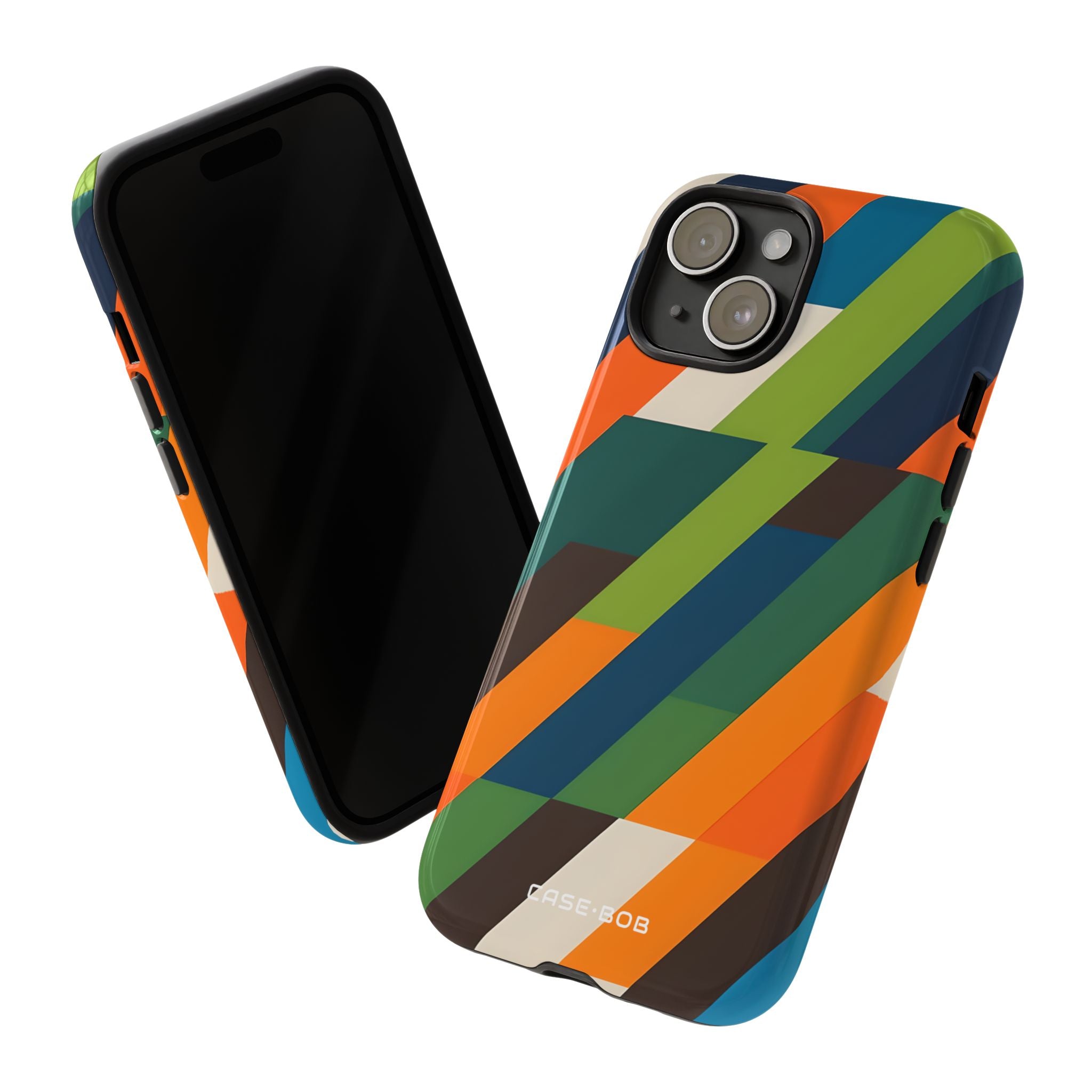 Diagonal Blaze iPhone 15 Case - Tough