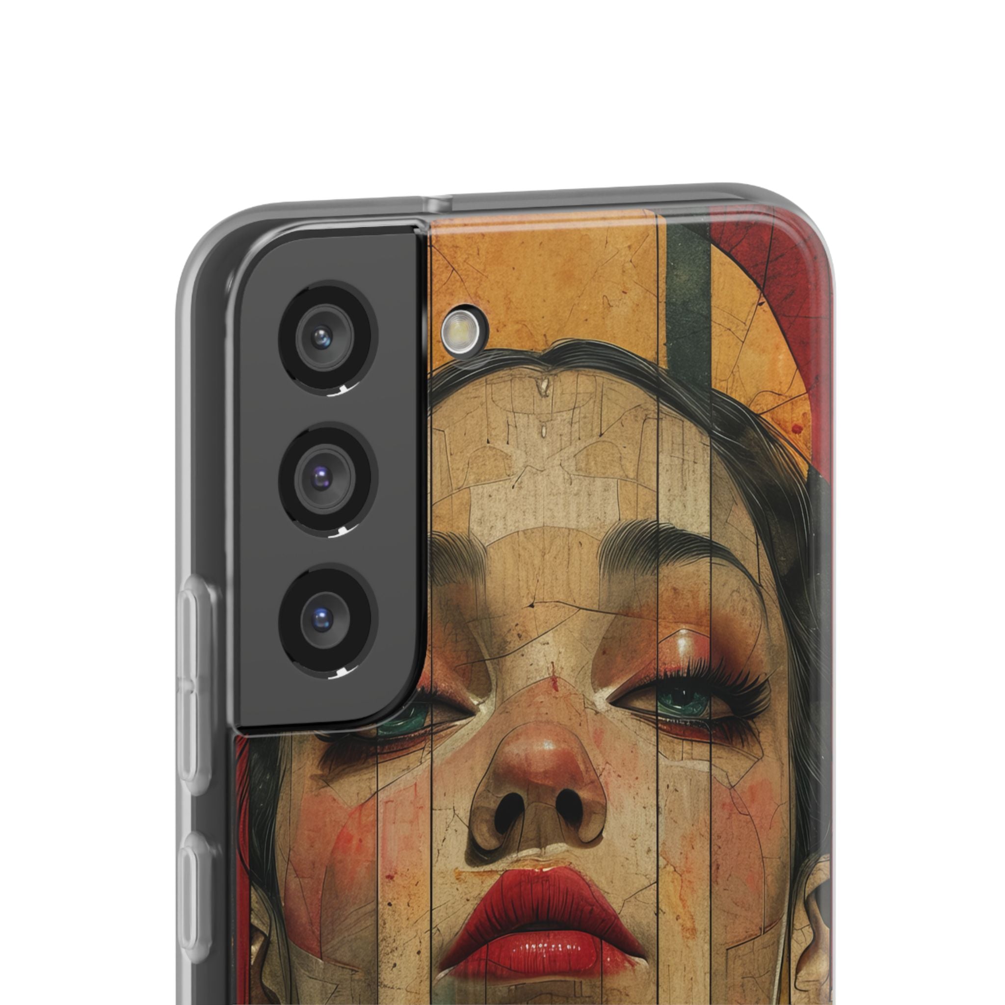 Bold Art Deco Portrait - Flexi Samsung S22 Phone Case