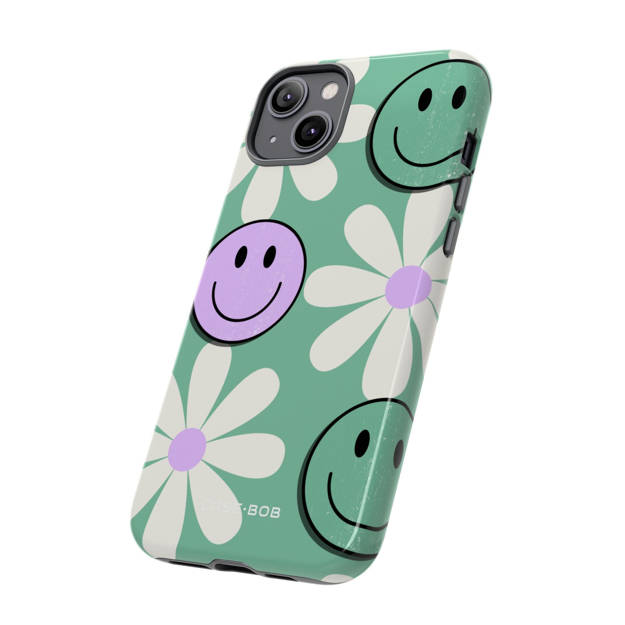Smiley Daisy Glow iPhone 14 Plus Case - Tough