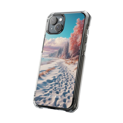 Snowy Footprints iPhone 15 Plus Case - Impact