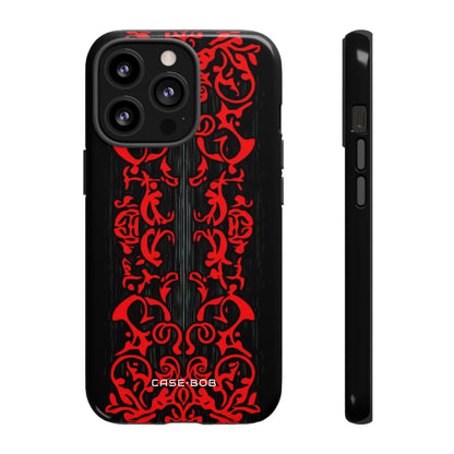 Crimson Spiral iPhone 13 Pro Case - Tough