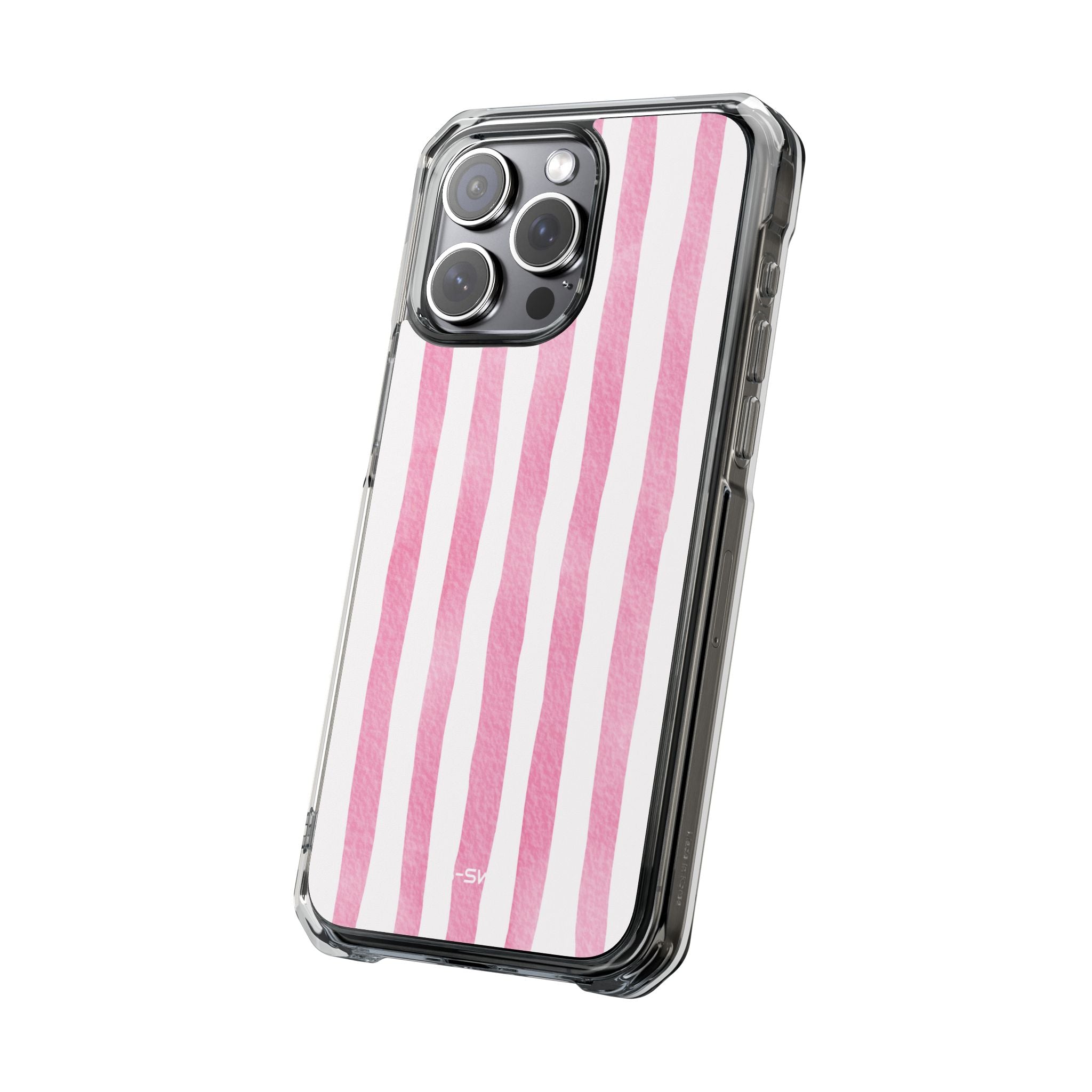 Pink Watercolor Stripes iPhone Case - Impact