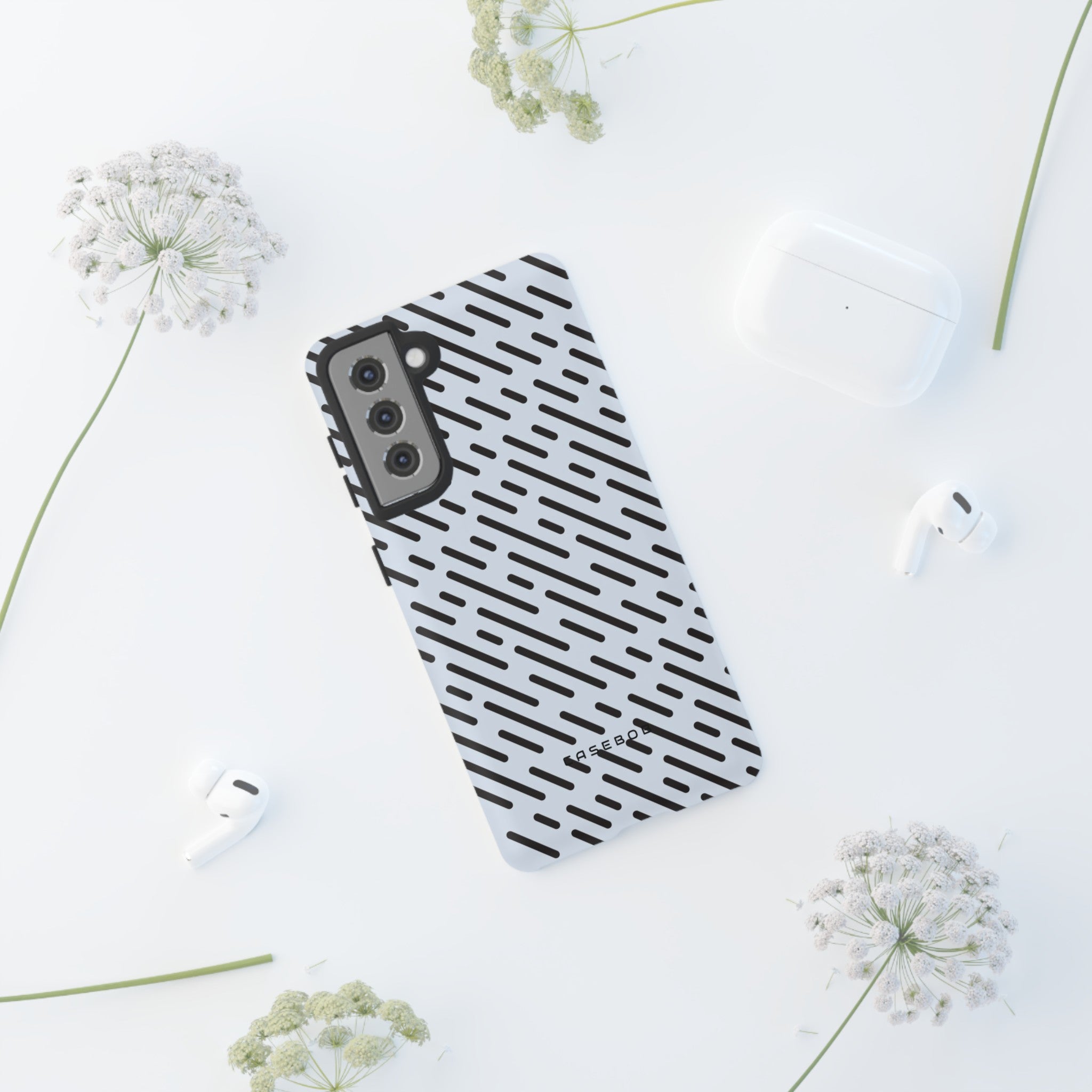 Monochrome Dash - Protective Phone Case