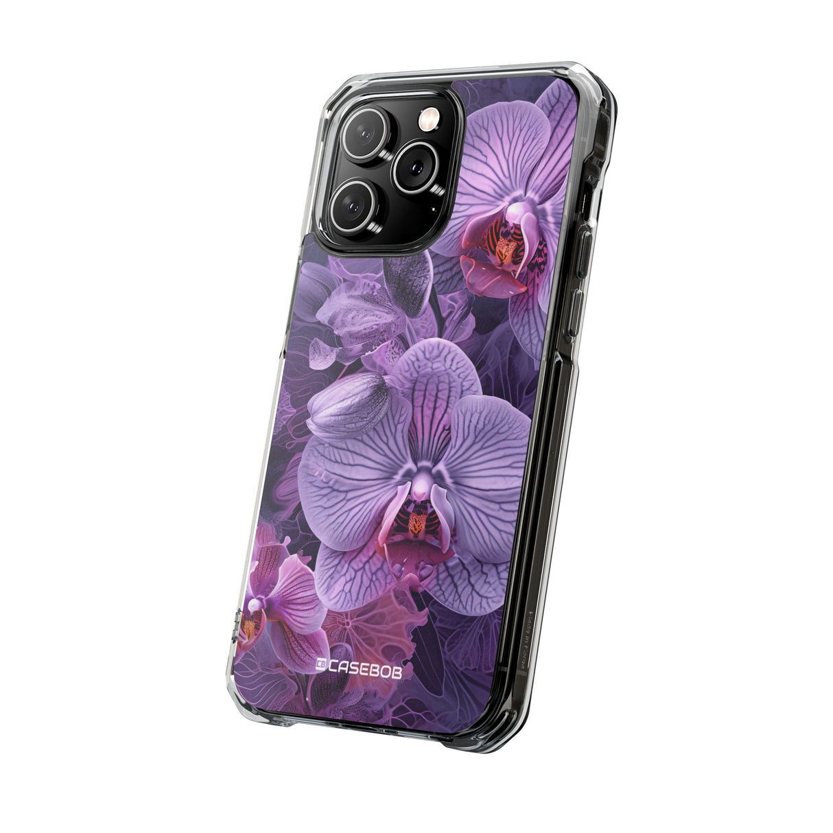 Radiant Orchid Design | Handyhülle für iPhone (Clear Impact Case – magnetisch) 