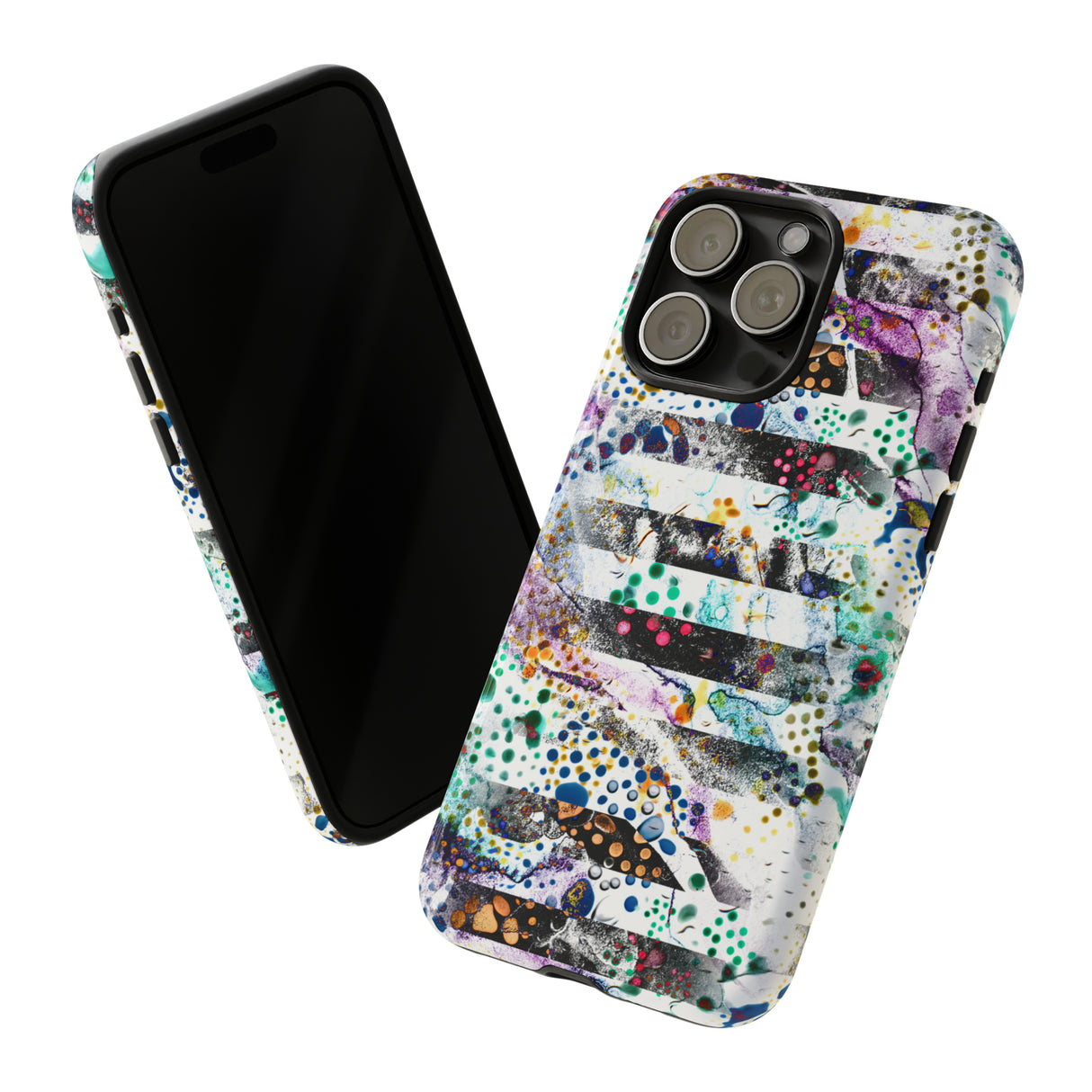 Abstract Green Purple - Protective Phone Case