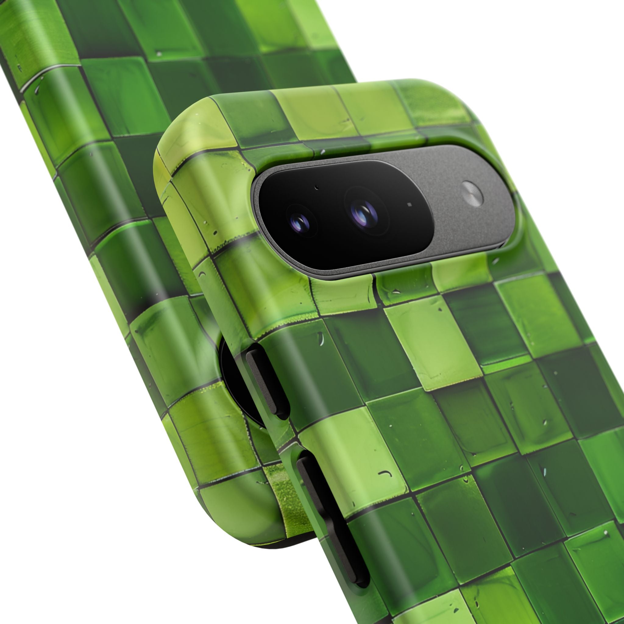 Green Cube Gradient Harmony Google Pixel 9 - Tough Phone Case