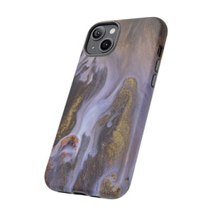 Purple Gold Ink Art iPhone Case (Protective) Phone Case