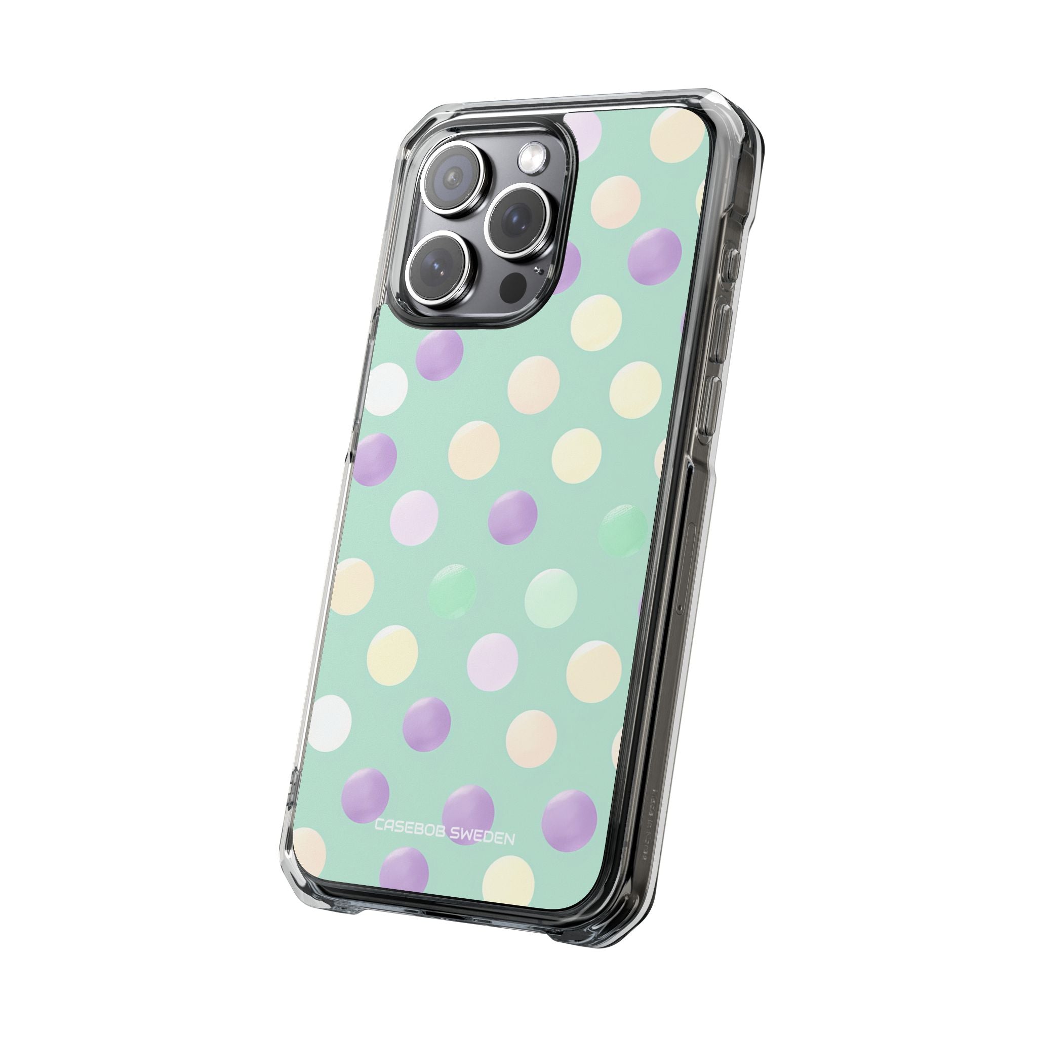 Pastel Polka Dots - Clear Impact iPhone 15 Phone Case