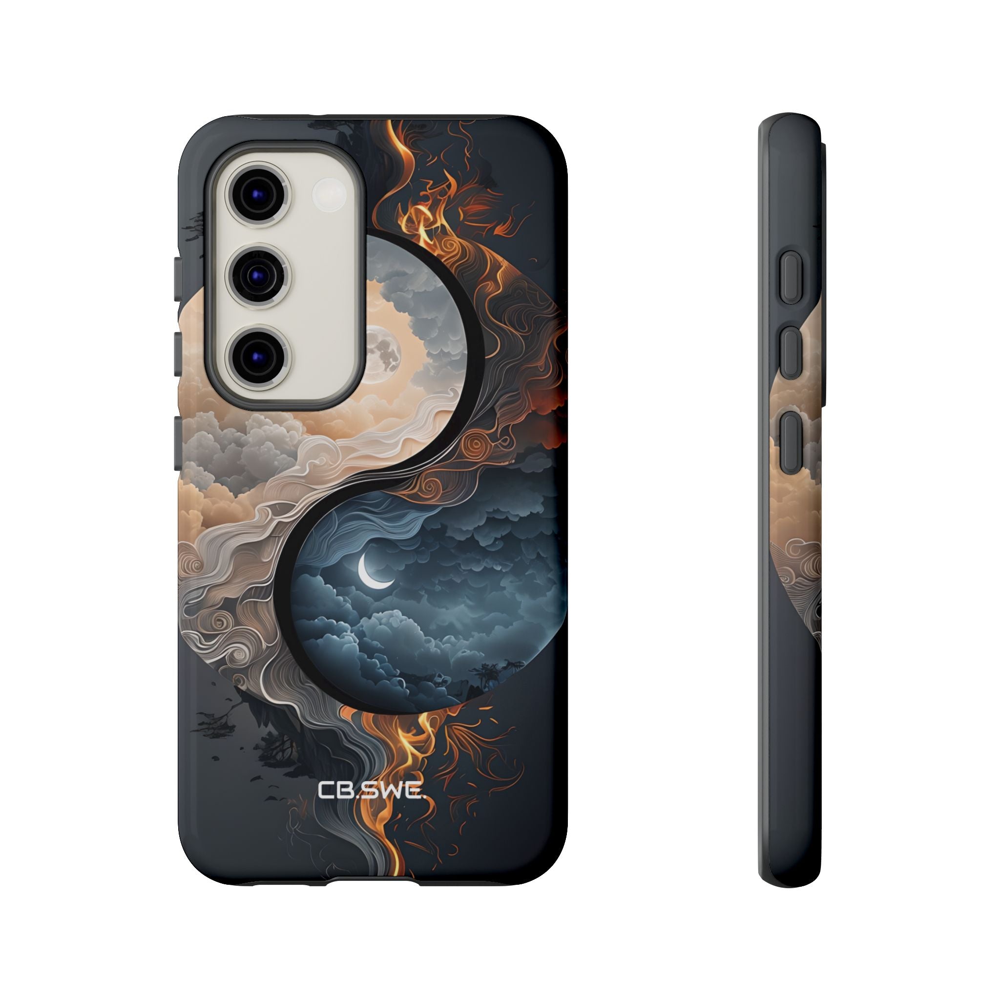 Surreal Day and Night Yin Yang Symbol Artwork Phone Cover Samsung S23 - Tough