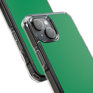 Kleeblatt-Grün | Handyhülle für iPhone (Clear Impact Case – Magnetisch)