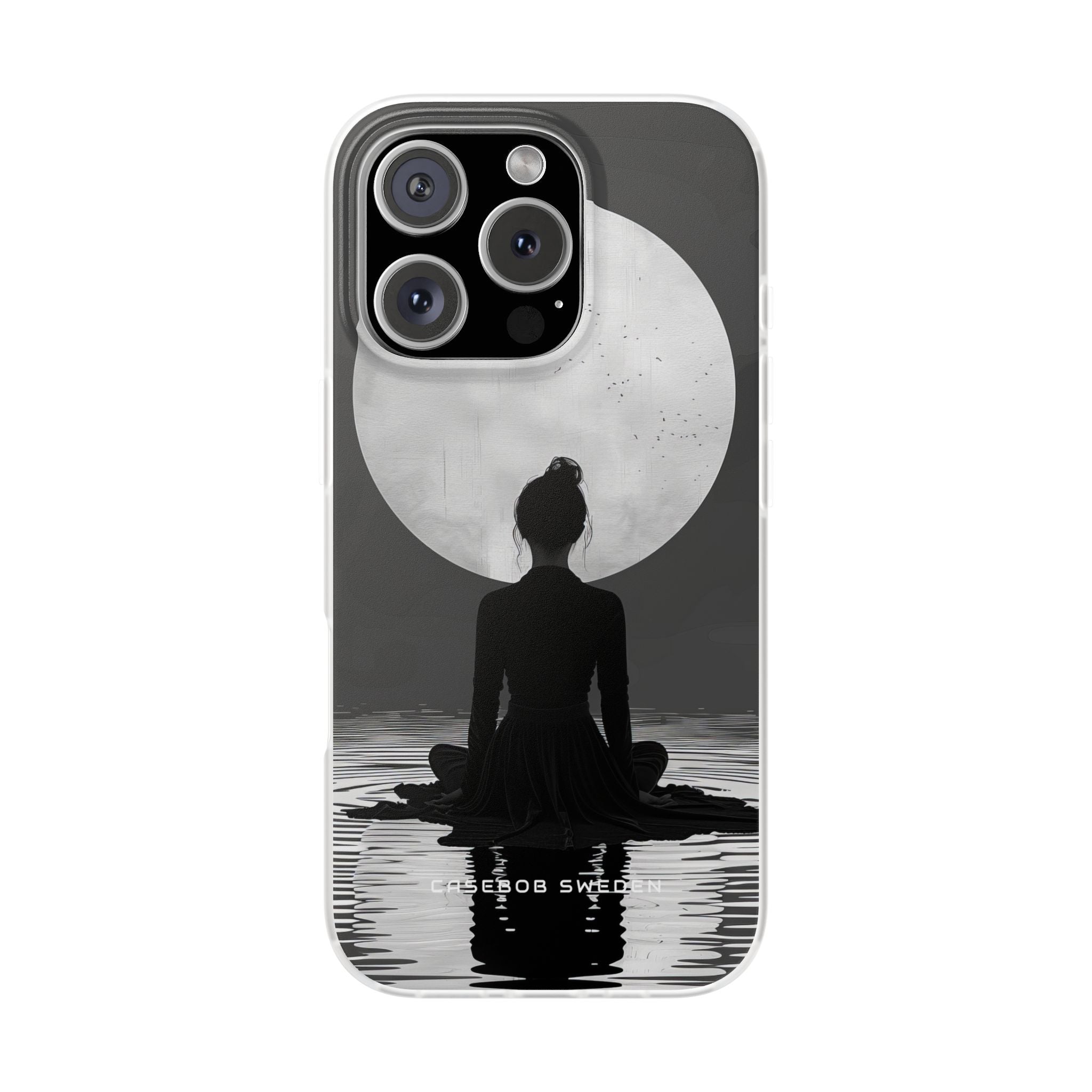 Zen Serenity Moon Reflection iPhone 16 - Flexi Phone Case