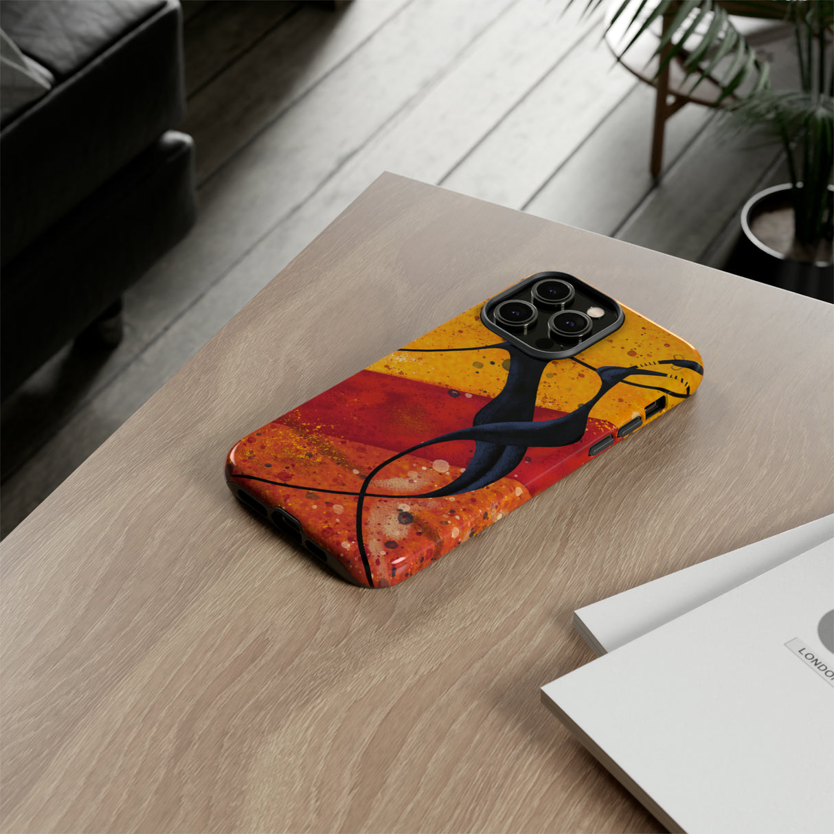 Oil painting - African couple dance - Protective Phone Case