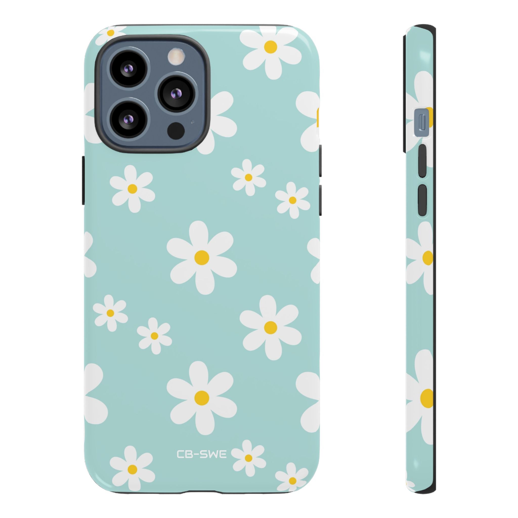 Daisies On Blue - iPhone Case