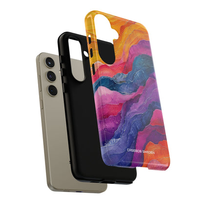 Vibrant Abstract Waves - Tough Samsung S24 Phone Case