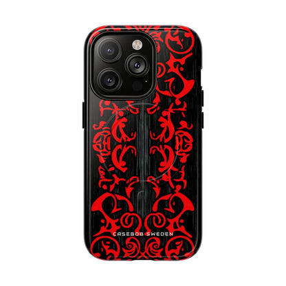 Gothic Crimson Symmetry iPhone 14  Tough+ Phone Case