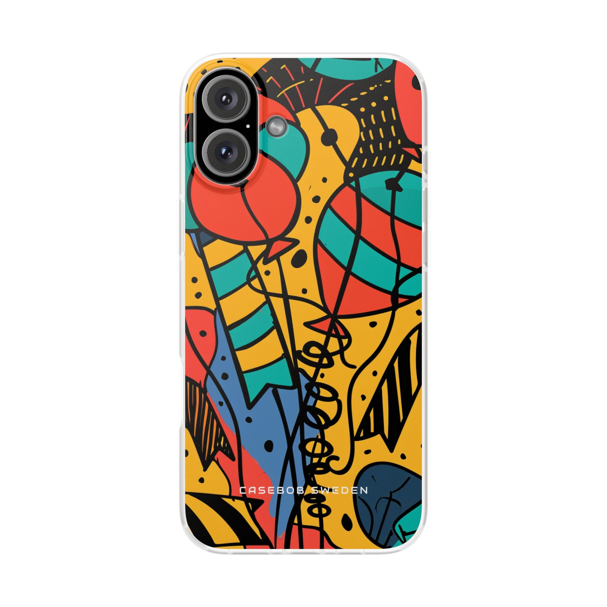 Playful Lines in Motion iPhone 16 - Flexi Phone Case