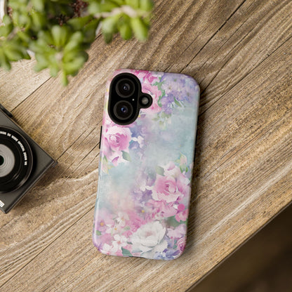 Dreamy Floral Watercolor - Tough iPhone 16 Phone Case