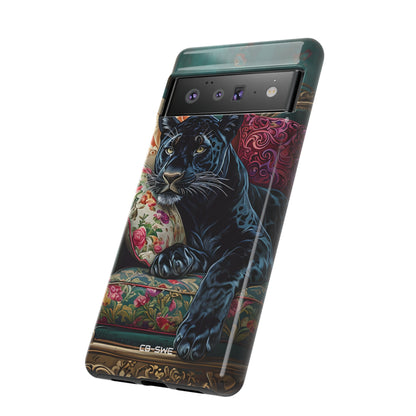 Panther on Vintage Chaise - Google Pixel Case