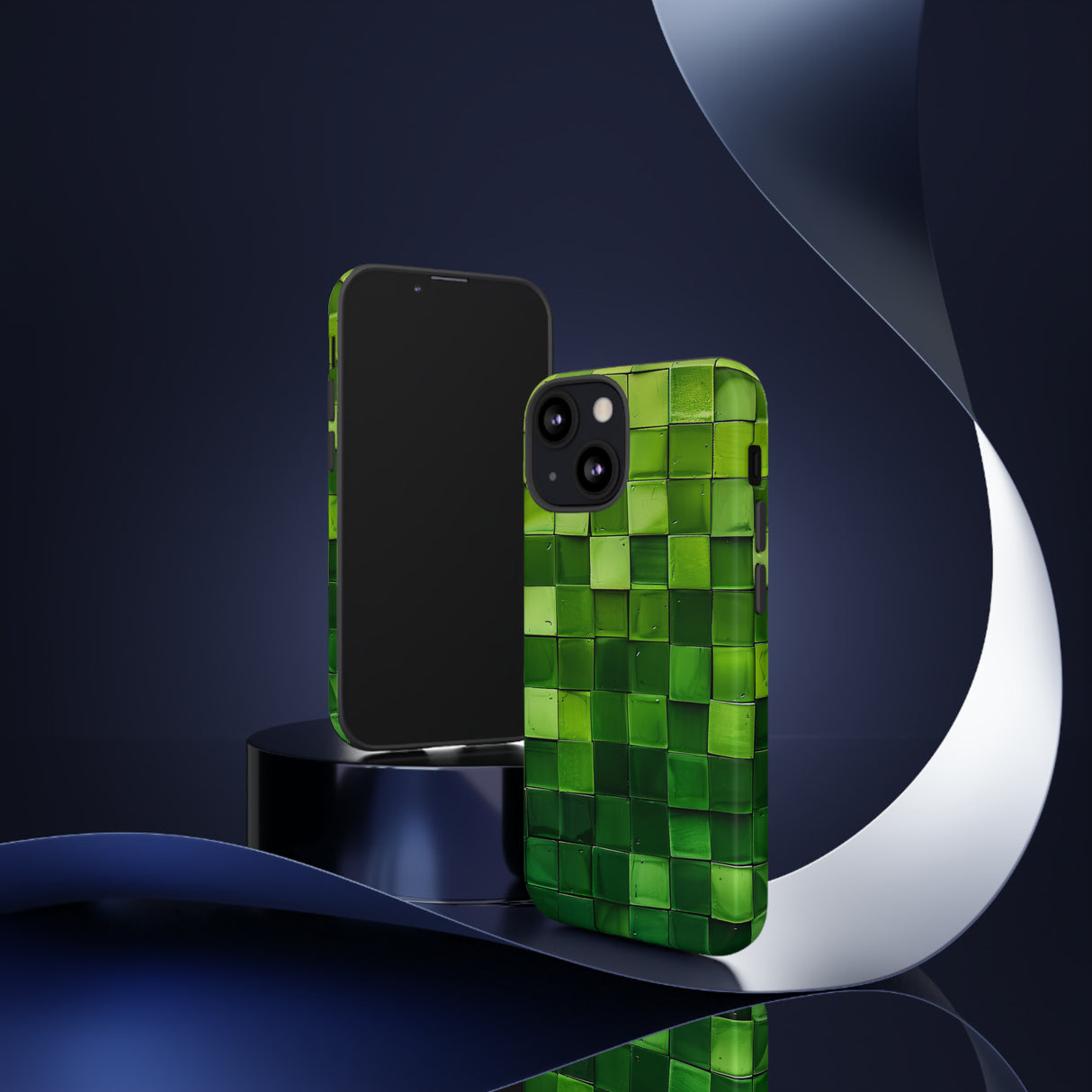 Emerald Square: Green Gradient - Protective Phone Case