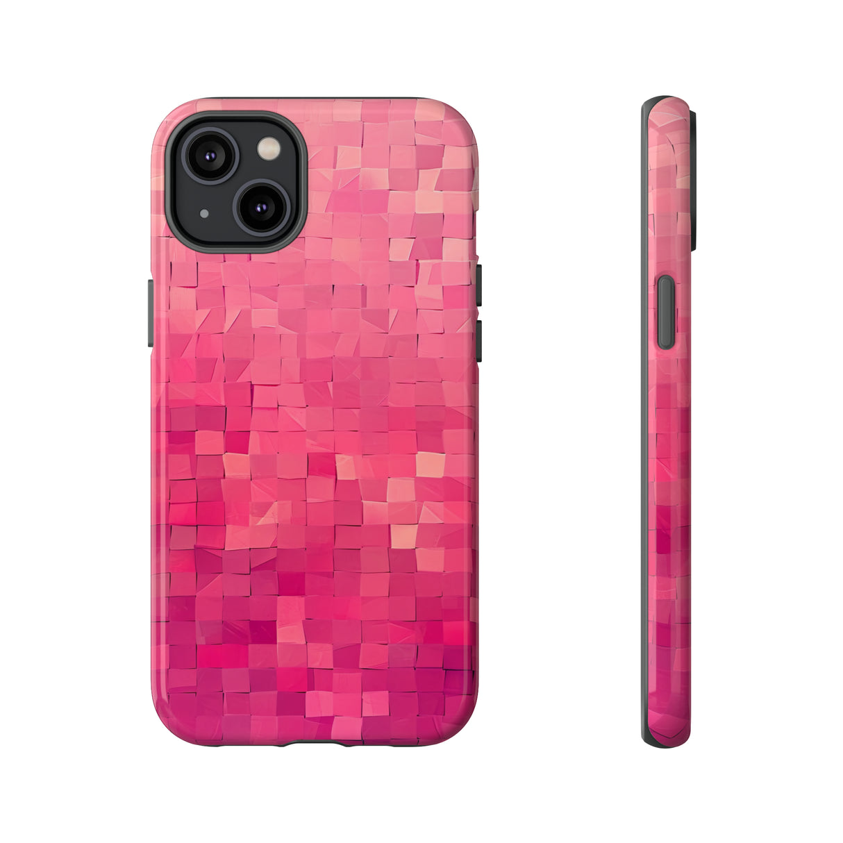 Pink Transition Squares - Protective Phone Case