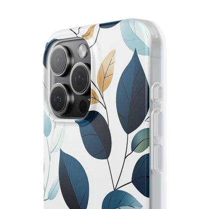 Navy Leaf Veins iPhone 15 Pro Max Case - Soft