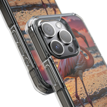 Sunset Flamingo Stand iPhone Case - Impact