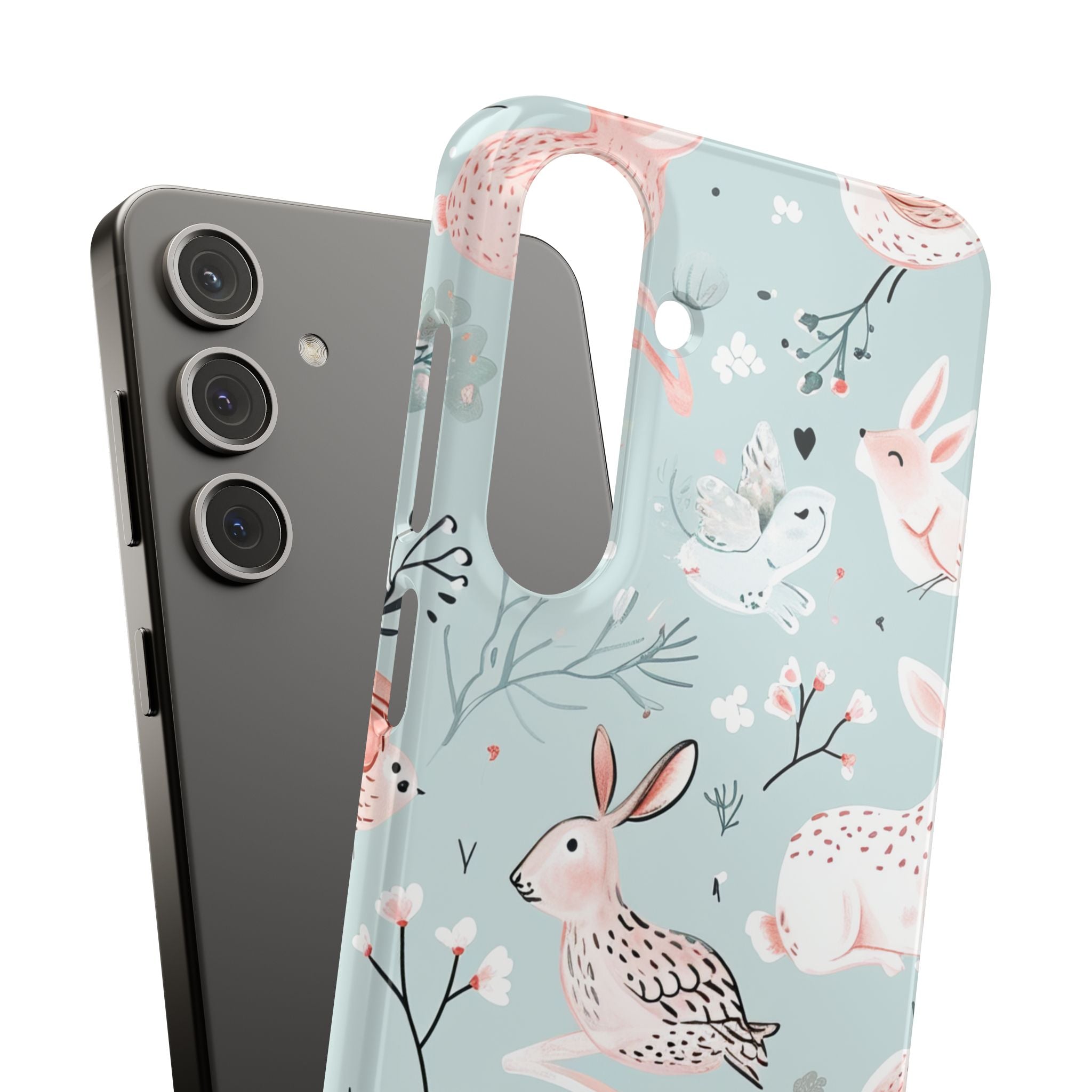 Whimsical Bunny Blossom - Slim Samsung S24 Phone Case