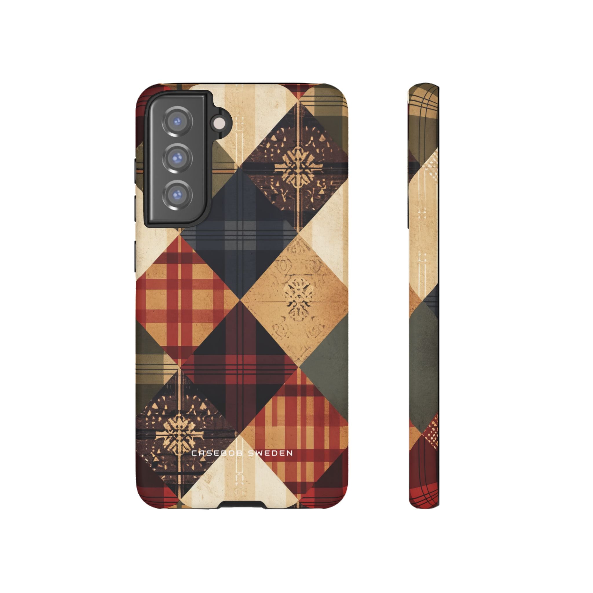 Rustic Geometric Patchwork Harmony  Samsung S21 - Tough Phone Case