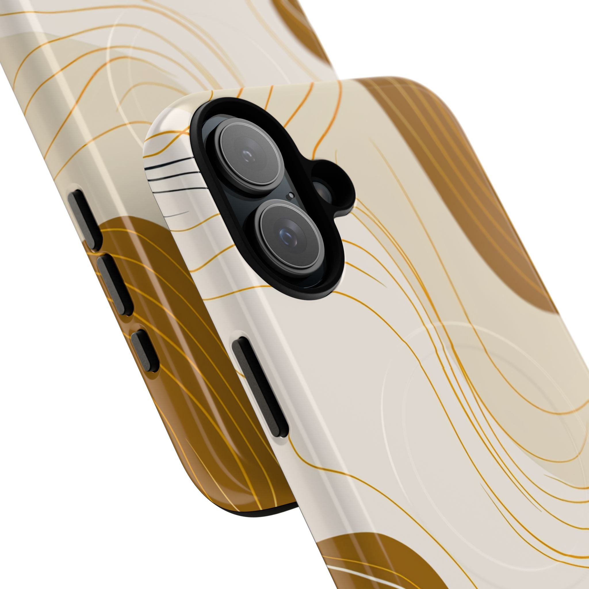 Golden Flow Lines iPhone 16 - Tough+
