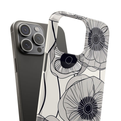 Modern Minimalist Flowers iPhone 15 - Slim Phone Case