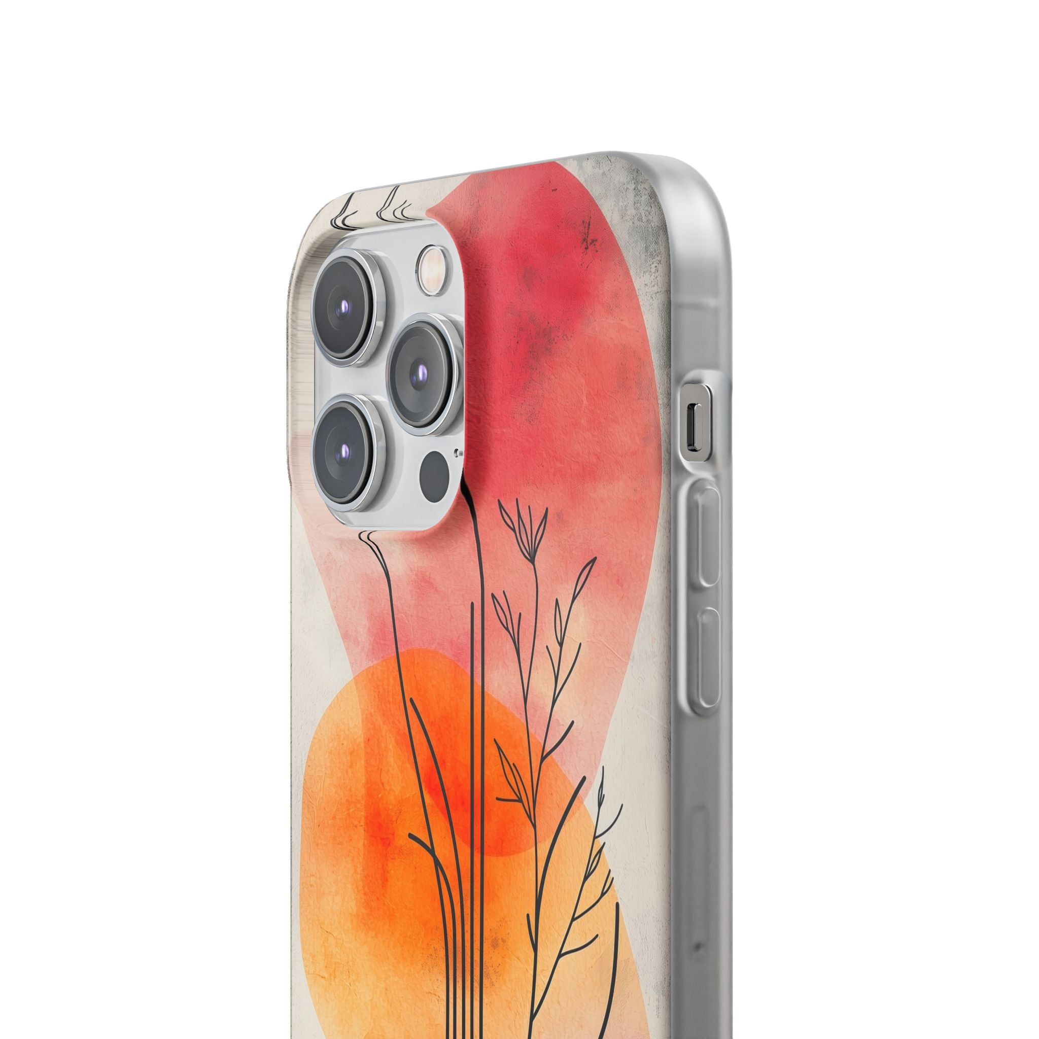 Curved Stem Sunset iPhone 14 Pro Max Case - Soft