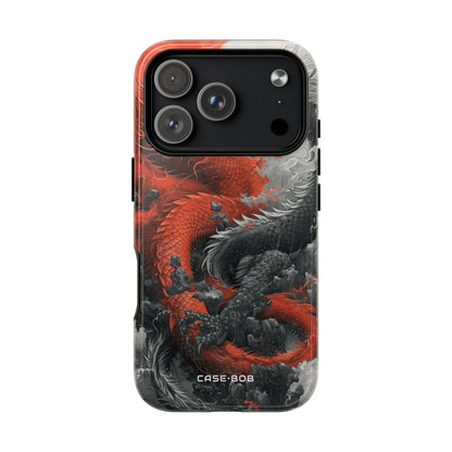 Twin Dragons Crimson iPhone 17 Pro Case - Tough+
